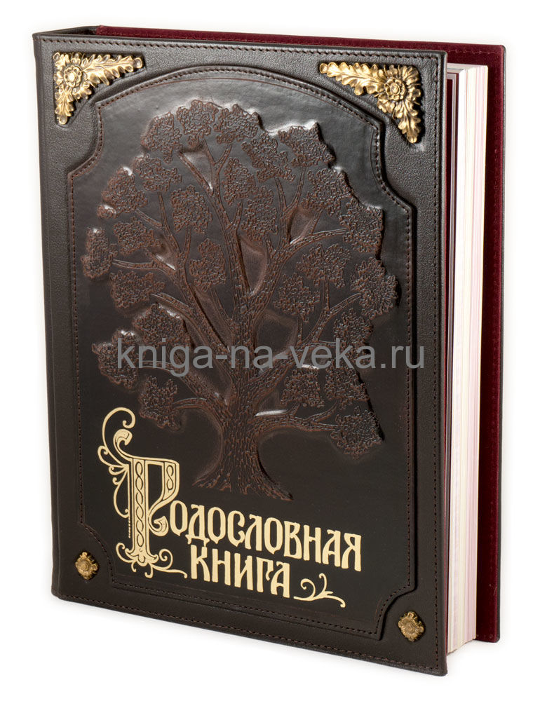 Родословная книга "Древо" с бронзовыми накладками